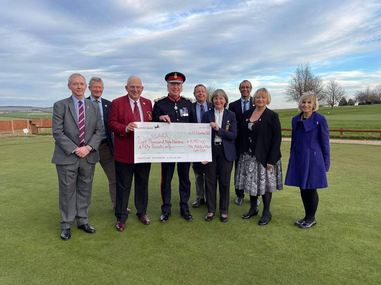 SSAFA cheque presentation 17.12.22